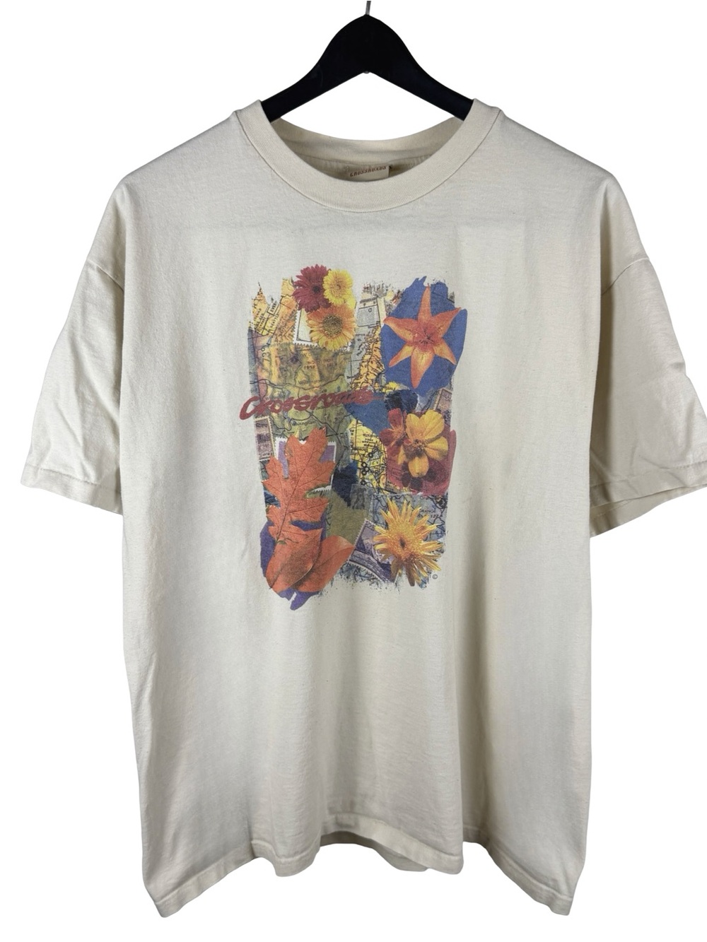 Vintage 90s Crossroads Single Stitch Autumn Nature Graphic Shirt Size XL